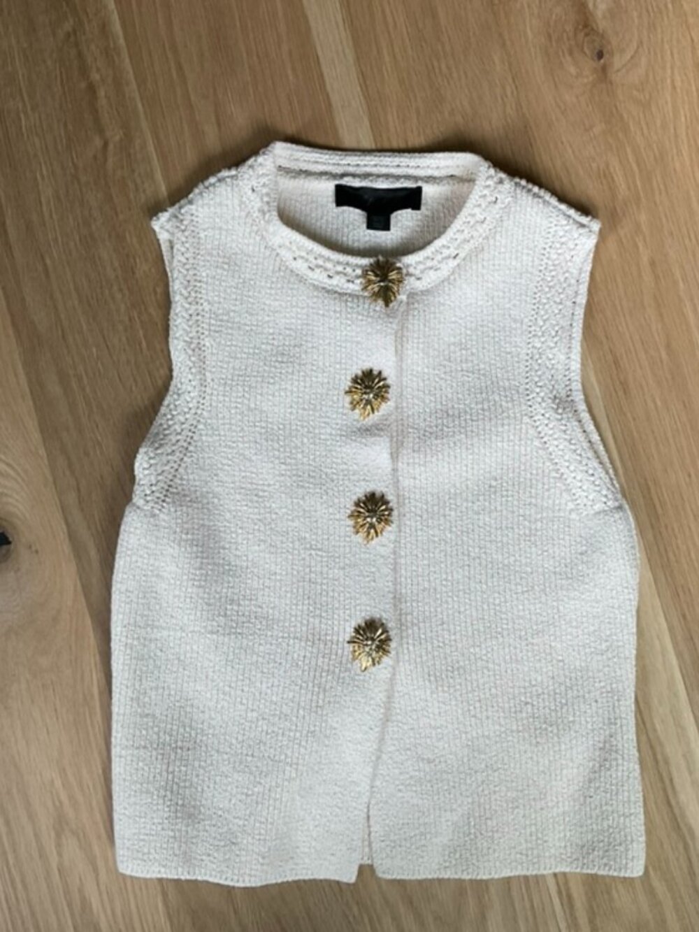 Zara Gold Button Knit Vest